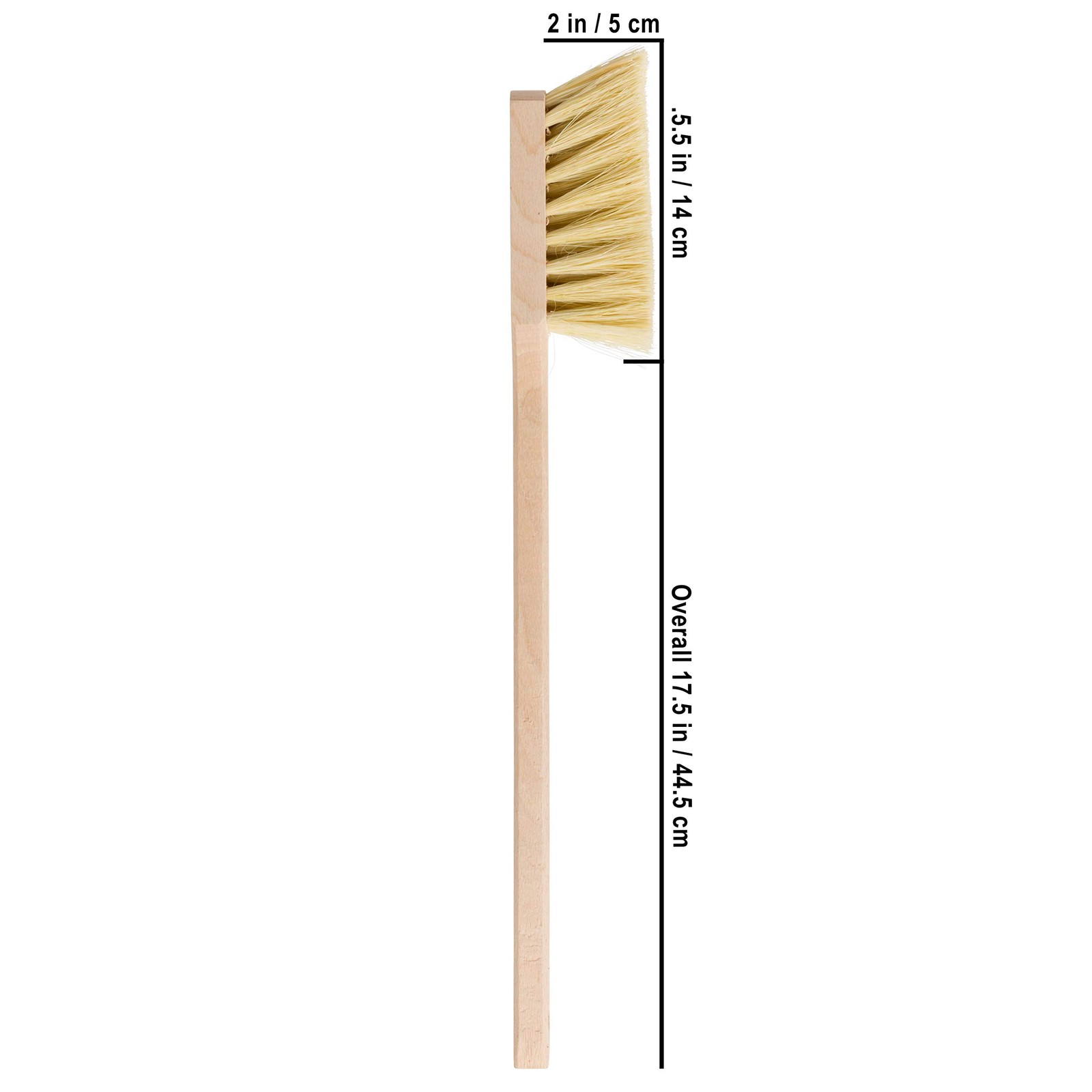 Wheel Brush, Extra-Long Handle, Beechwood and Durable Tampico Fiber, 17-3/4 i…