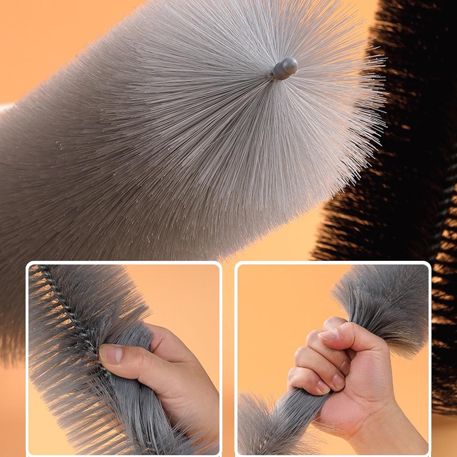 2 Pack Cobweb Dusters, Bendable Fan Cleaning Brush, Flexible Ceiling Fan Clea…