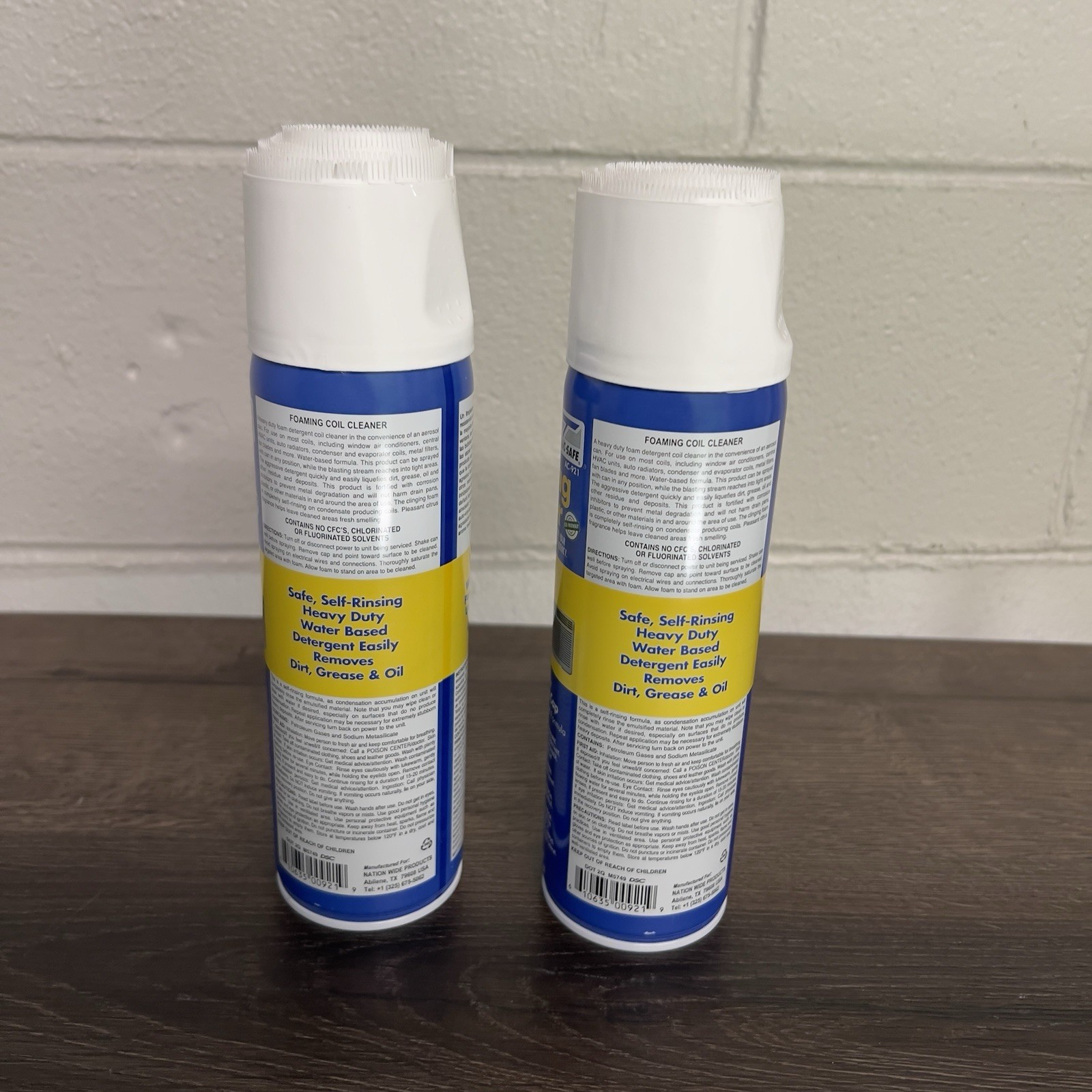 AC Safe AC-921 Foaming Air Conditioner Coil Cleaner 19 oz Lot of 2 New