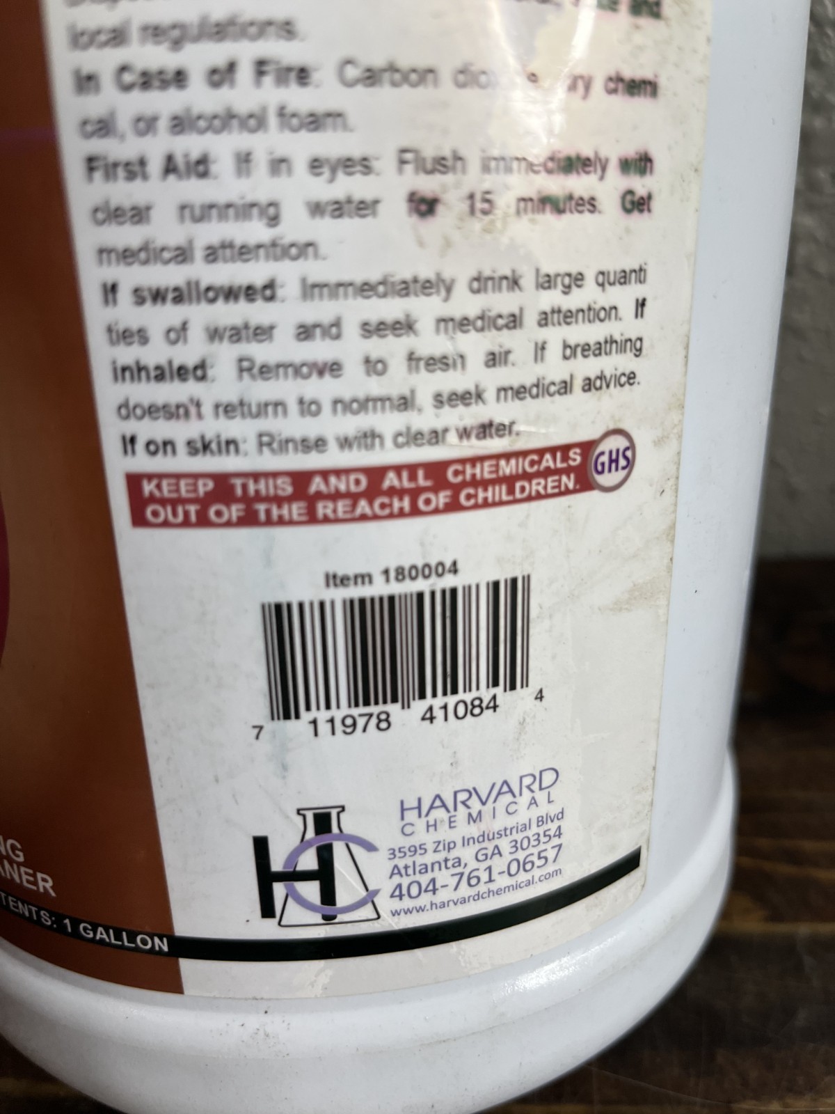 Harvard Chemical Bone Dry Low Moisture Encapsulating Carpet Cleaner 1 Gallon