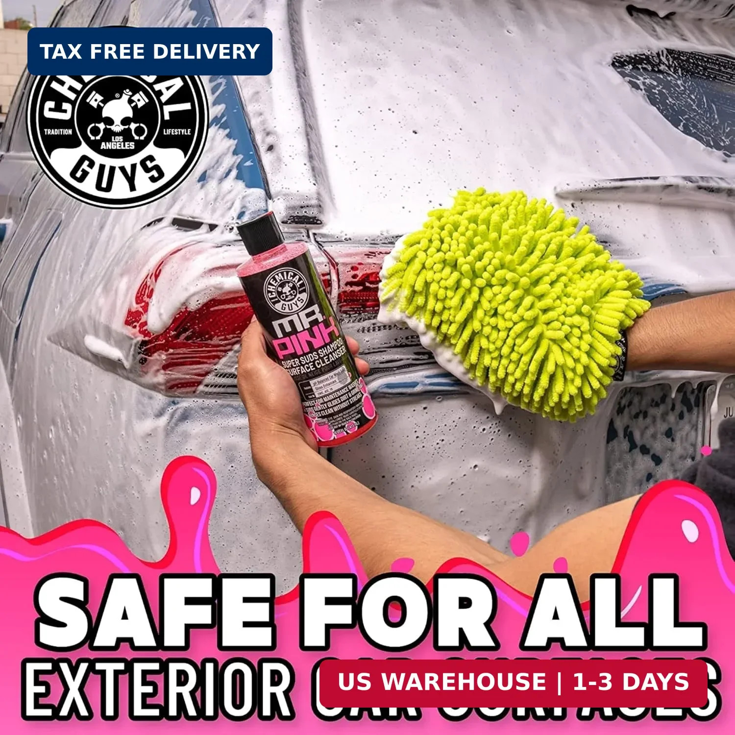 Chemical Guys Mr. Pink Car Wash Soap – 16 oz Super Suds Foaming Car Wash Soap