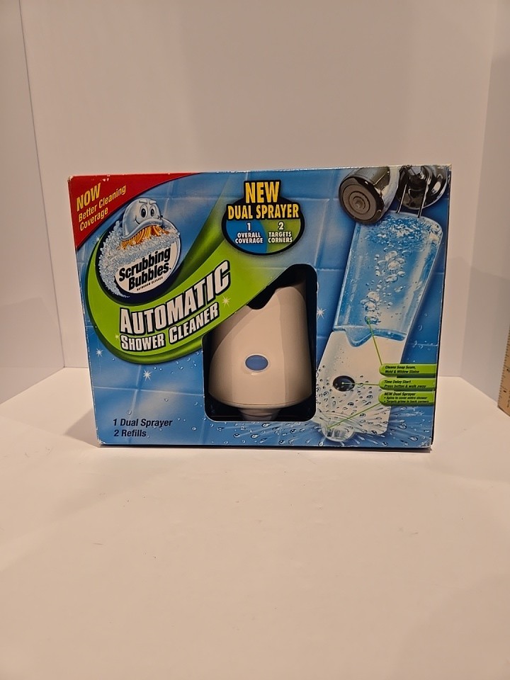 Scrubbing Bubbles Automatic Shower Cleaner 1 Dual Spray 2 Refills NEW