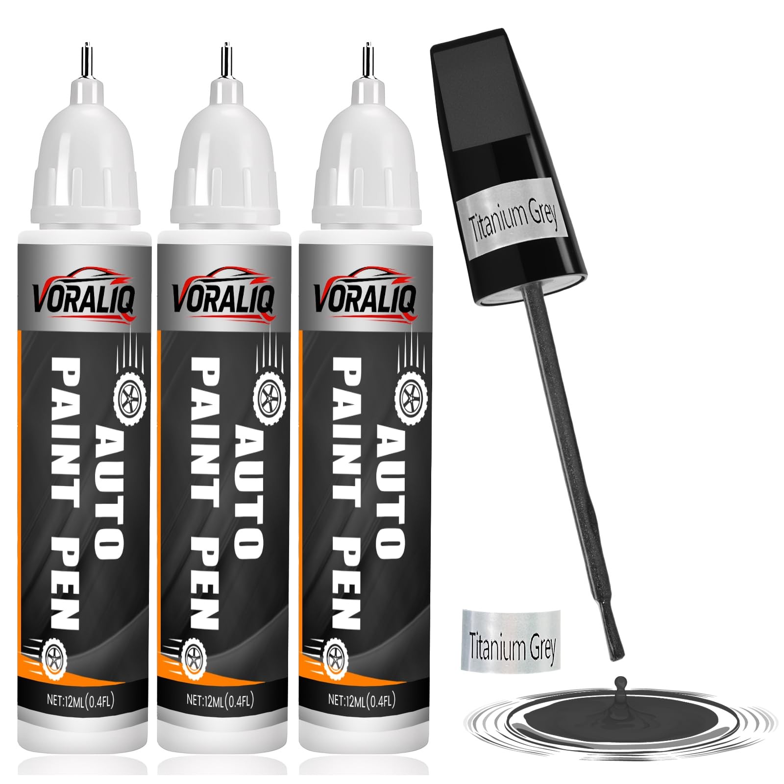 Touch Up Paint for Cars, 3-Pack – Grey Car Scratch Repair Pen, Color Accurate…