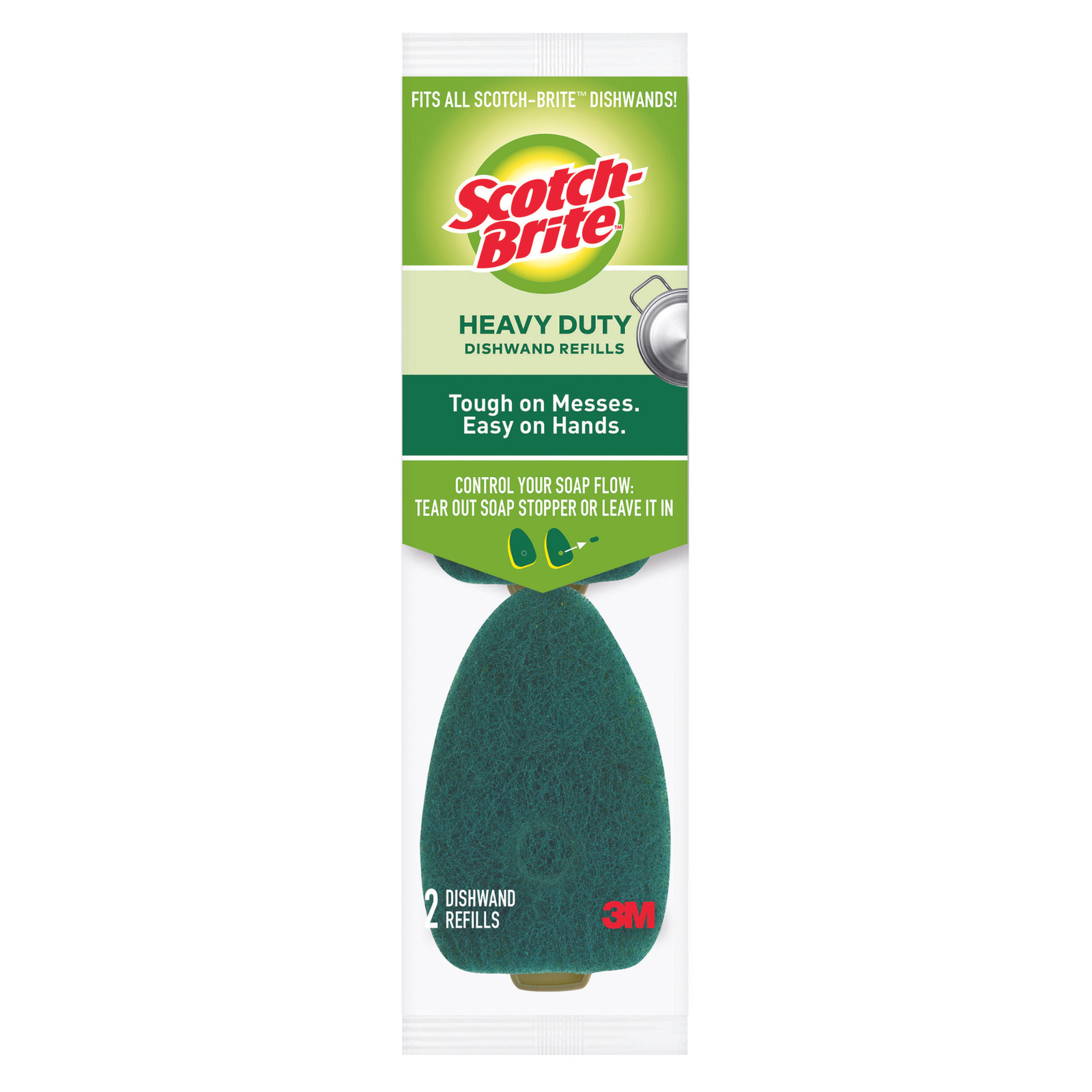 Scotch-Brite Heavy Duty Dishwand Refill: 2-pack (Yellow and Green)