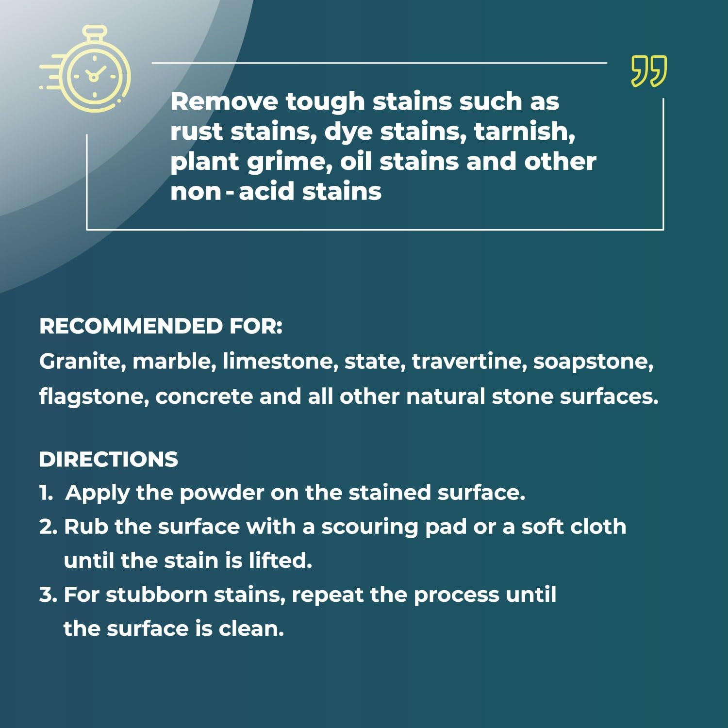 Skylarlife Multi-Purpose Surface Stone Cleaning Powder (200G) to Remove Rust Sta