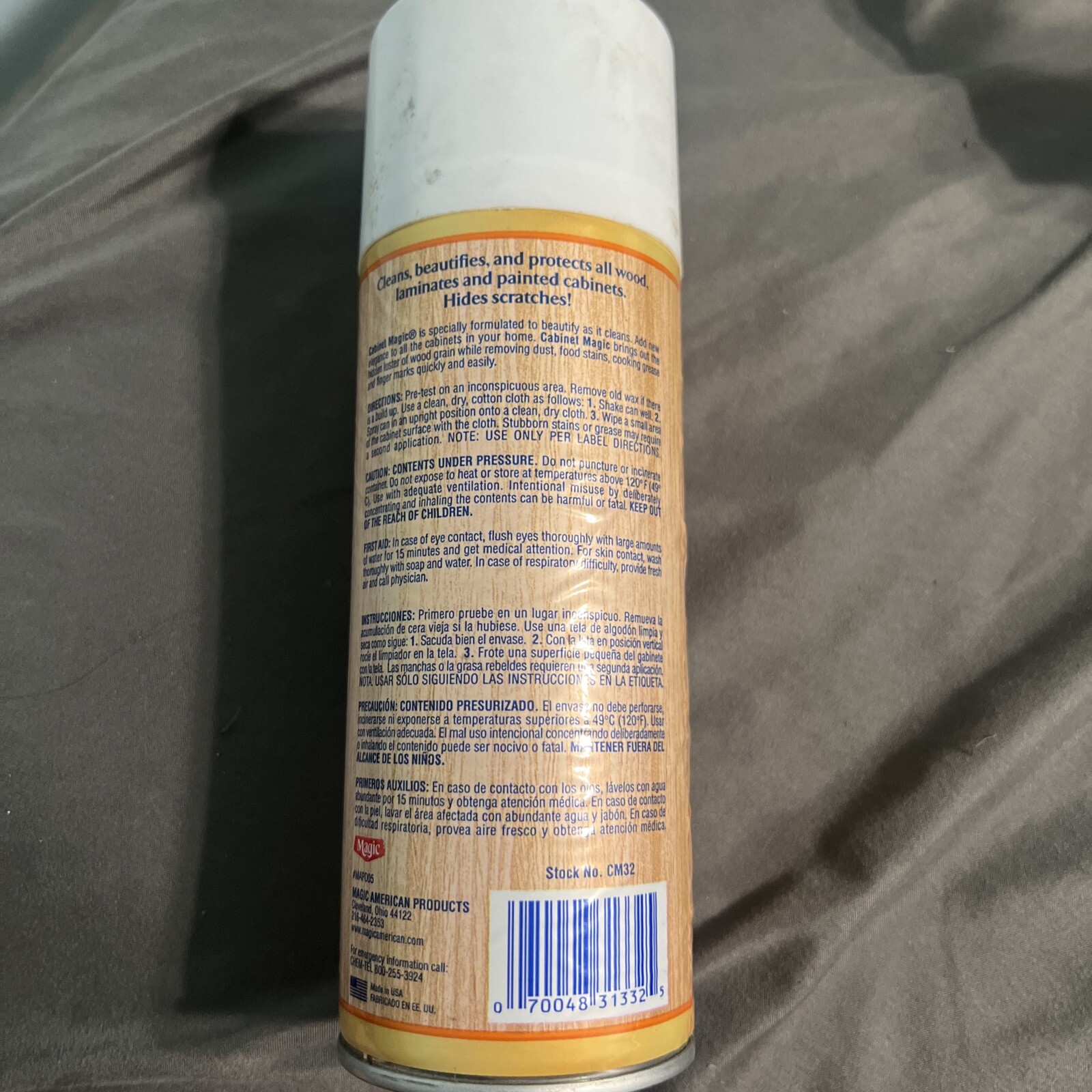 Vintage Orginal Cabinet Magic Cleaner. 13 Oz Aerosol Can. 50%-60% Full