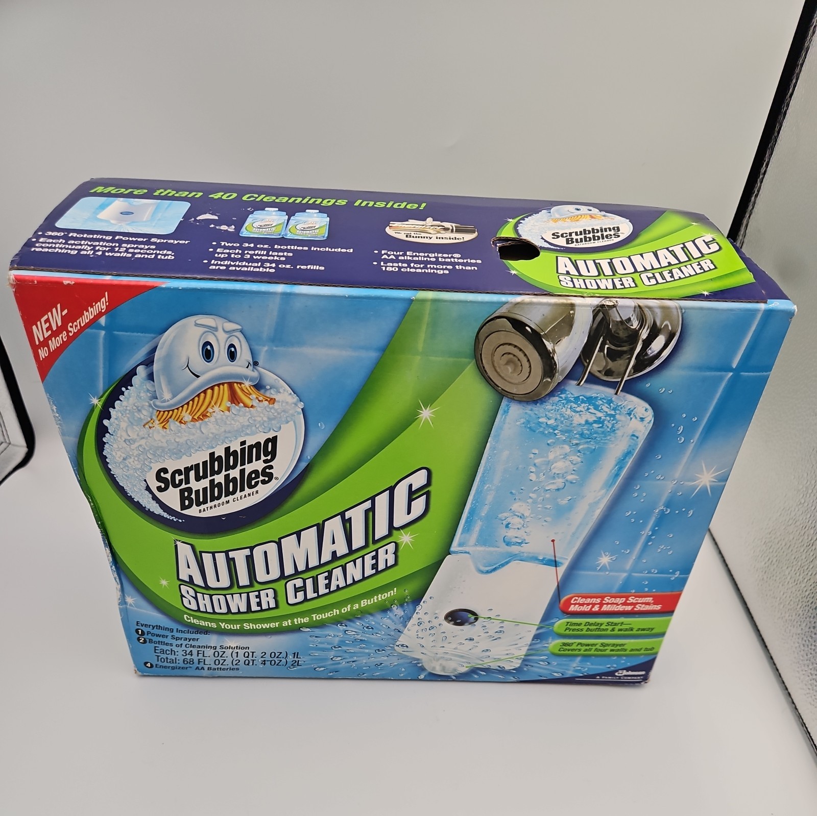 New Unused Scrubbing Bubbles Automatic Shower Cleaner Kit 2 Cleaning Solutions