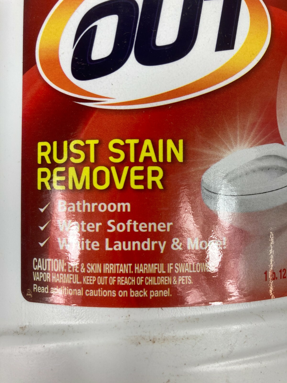 Iron Out Bowl Rust Stain Remover Powder. 1 lb 12 oz. Easily Removes Rust Stains!