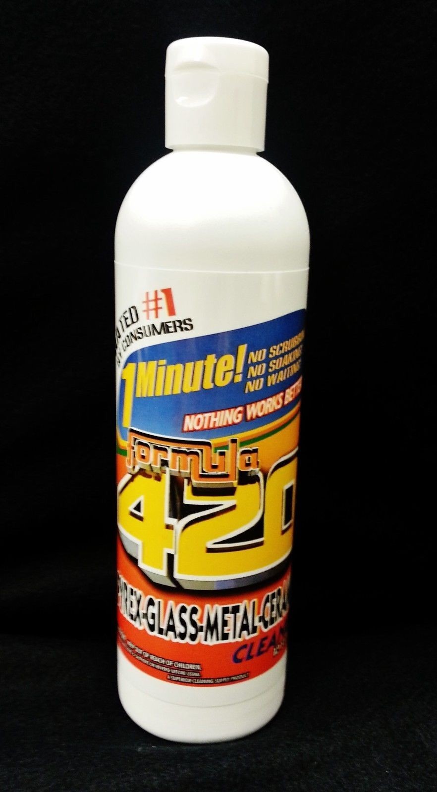 1 Botle of Formula 420 Pipe Cleaner Pyrex Metal Glass 12oz 1 Minute Cleaner