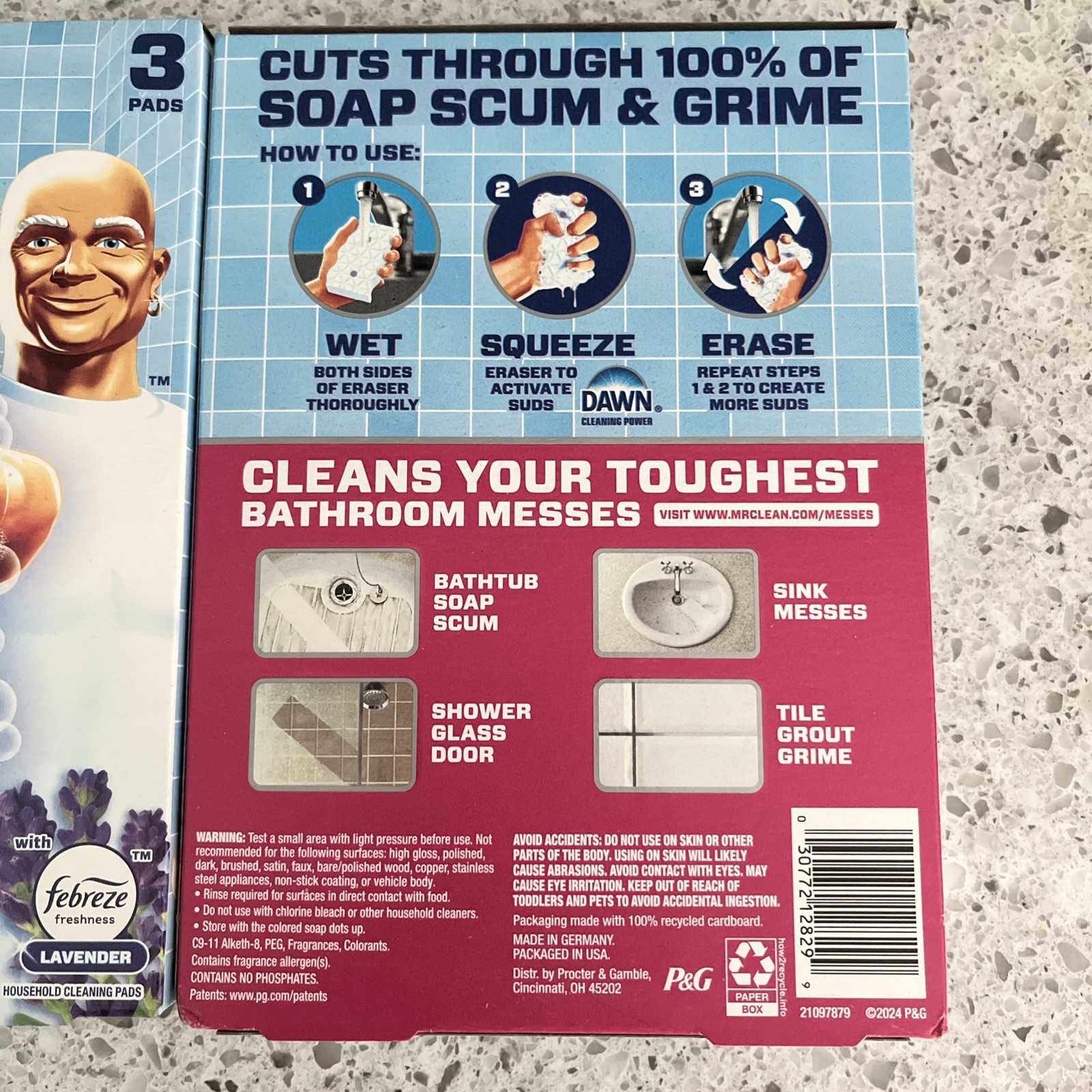 Mr. Clean Magic Eraser 2in1 Dawn with Febreze Lavender 6 Pack
