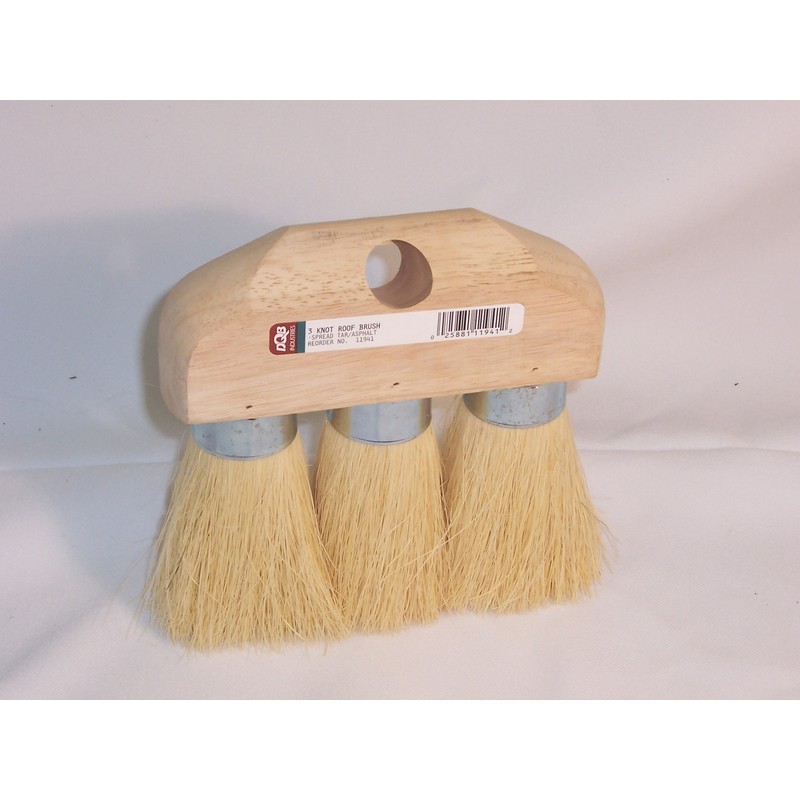 DQB 11941 Hardwood Blocks & Tampico Bristle 3 Knot Roof Brush 3-1/2 in.