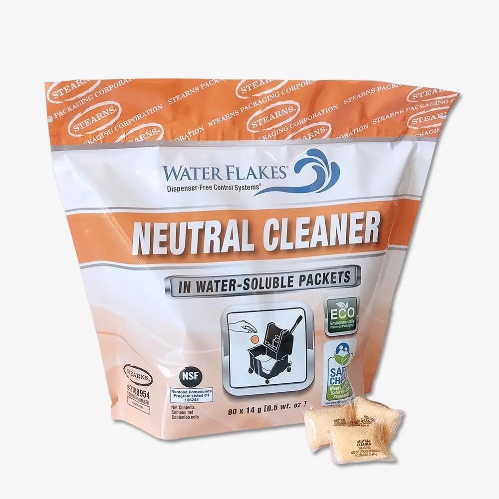 Stearns Water Flakes Neutral Floor Cleaner for in Premeasured Packets 2 Pails…