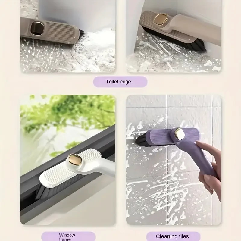 4 in 1 360° Scrubber Brush with Scraper for Bathroom Kitchen
