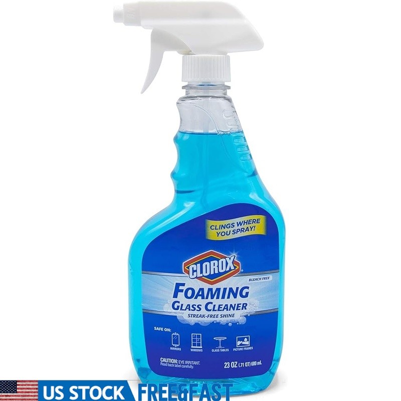 Foaming Glass Cleaner Spray Streak-Free Window & Mirror Cleaner Easy Use 23 Oz