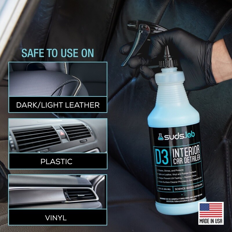 Interior Detailing Spray UV Protection Multi-Surface Cleaner Non-Greasy Shine US