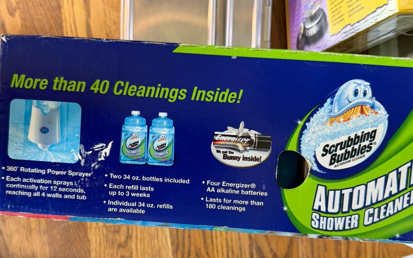 Scrubbing Bubbles Automatic Shower Cleaner New Starter Kit W 2 Bottles SEALED