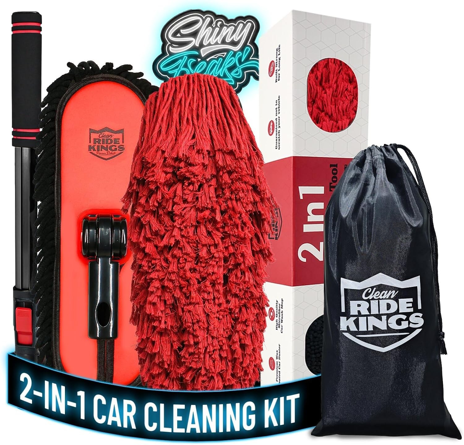 Car Cleaning Supplies Duster Exterior Scratch Free Soft Brush Kit Truck SUV RV