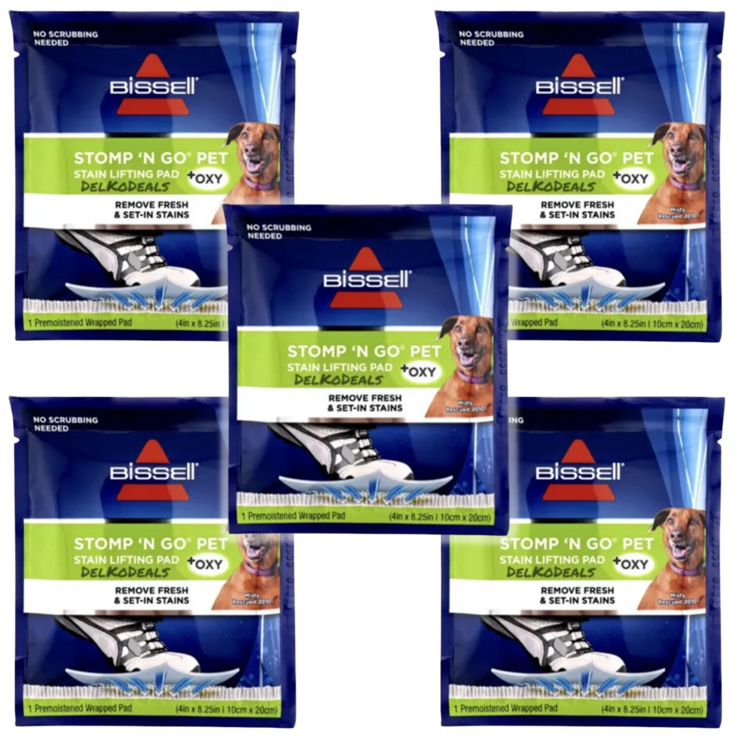 5 Bissell Stomp ‘n Go Pet Stain Lifting Pad+ OXY New Sealed! Discontinued!