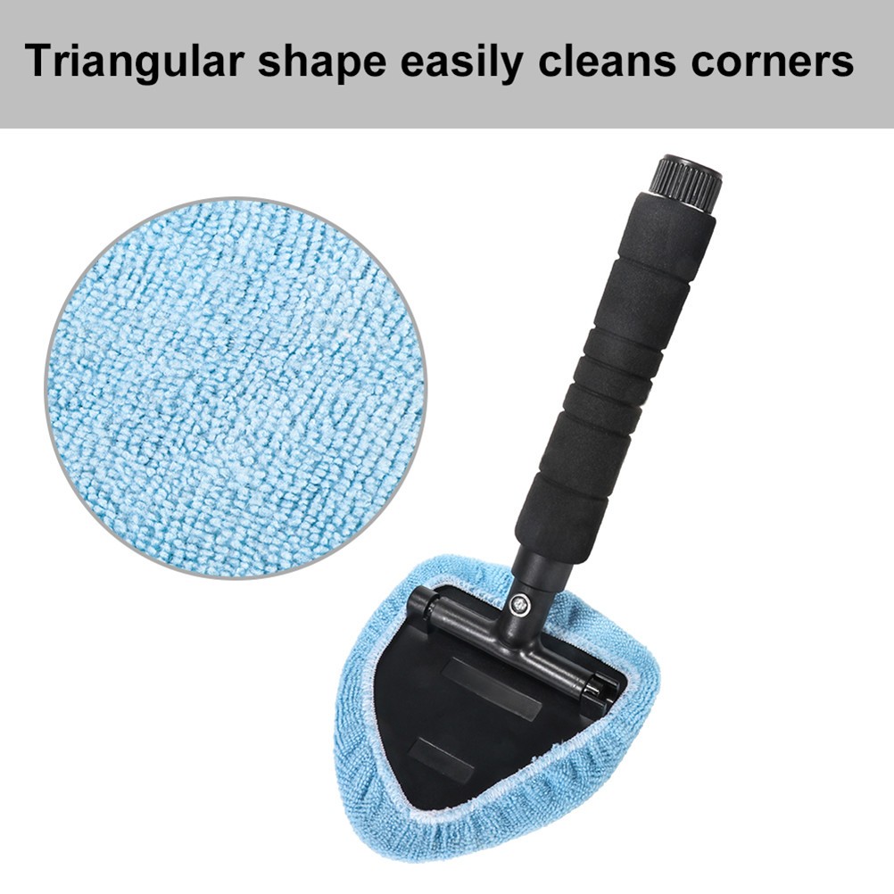 5Pcs Cleaning Duster Set for Car Household Use Reusable Blue with Spray Bottle
