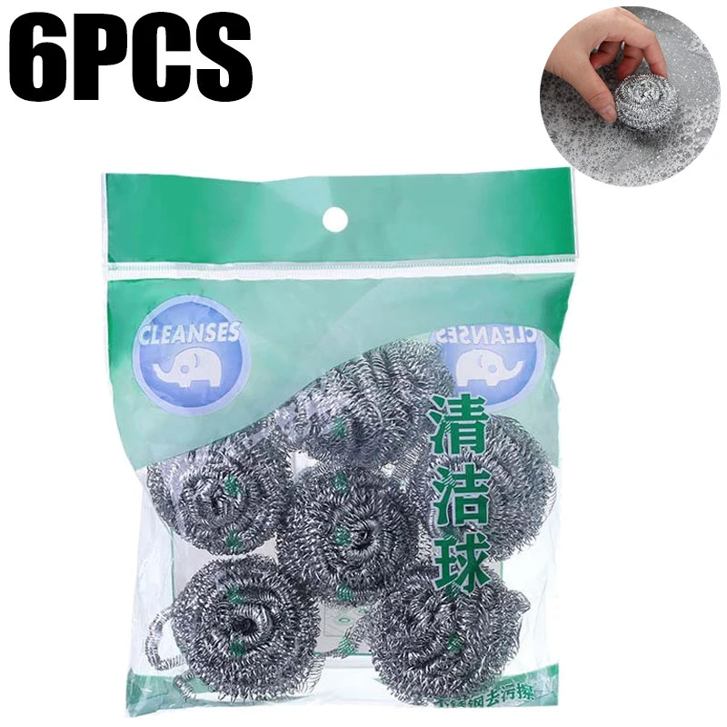 Steel Wire Cleaning Ball Brushes Household Cleaning Products Dishwashing Sponges