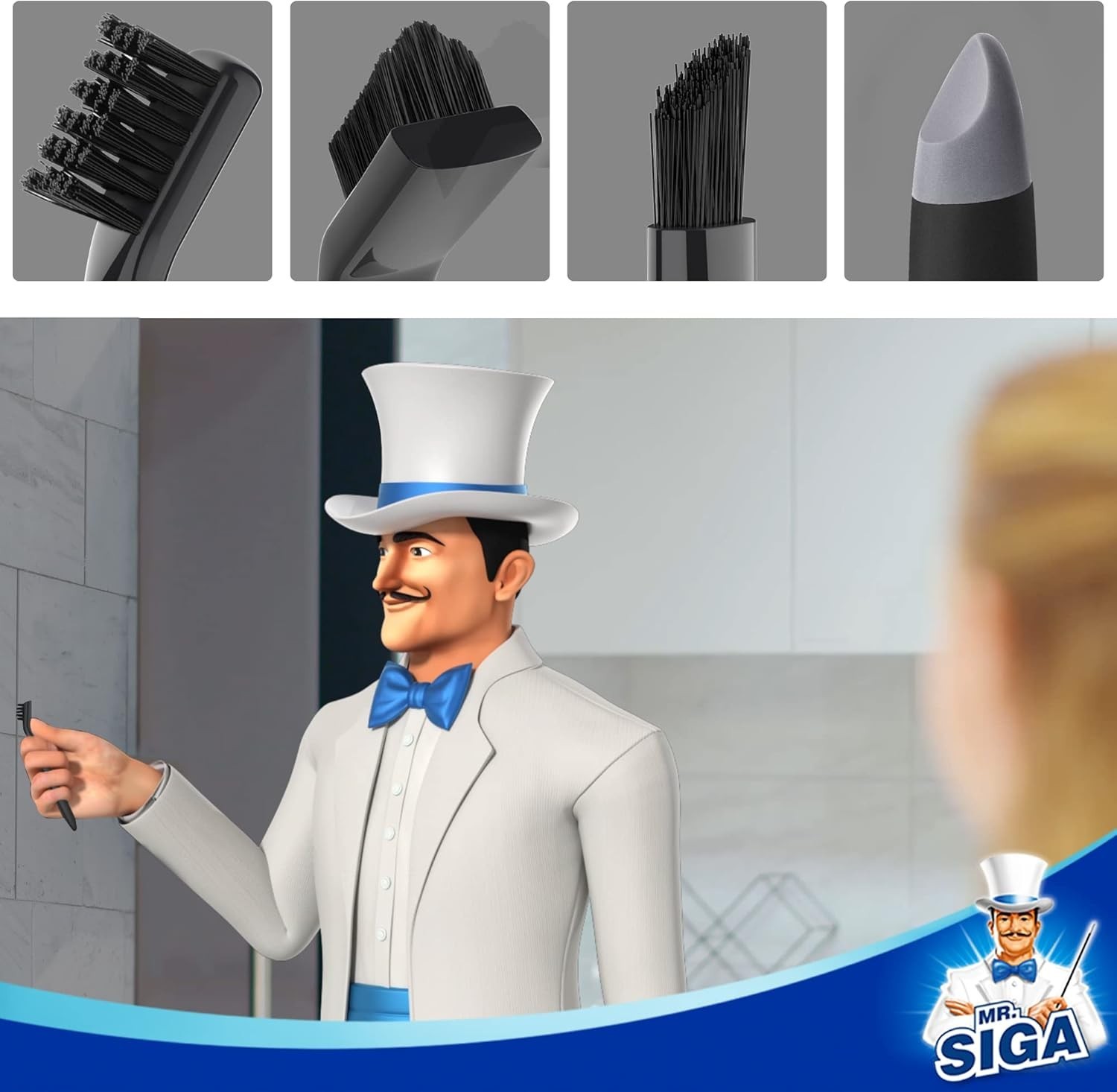 Grout Cleaner Brush Set, Detail Cleaning Brush Set for Tiles, Sinks, Drains, …