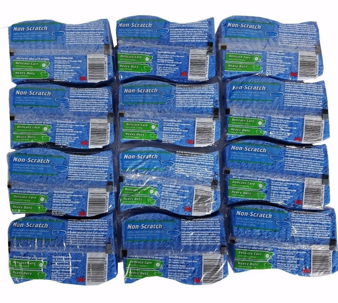 Scotch Brite 3M Non-Scratch Scrub Sponges 12 Pack