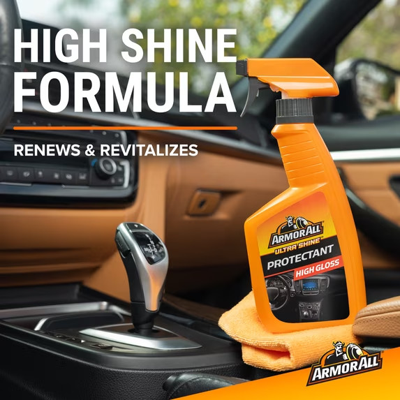 (2 pack) Armor All Ultra Shine Protectant Car Cleaning Spray – 16 fl oz