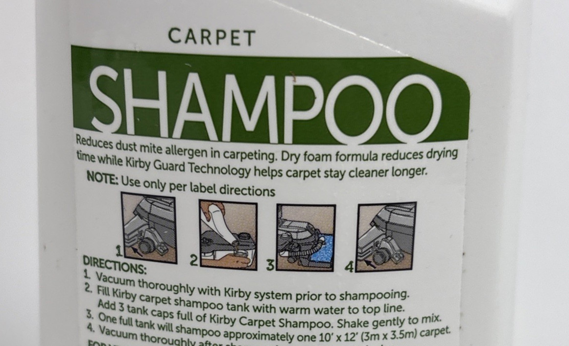 Kirby Carpet Shampoo Lavender Scent 12 Oz Sealed #252602