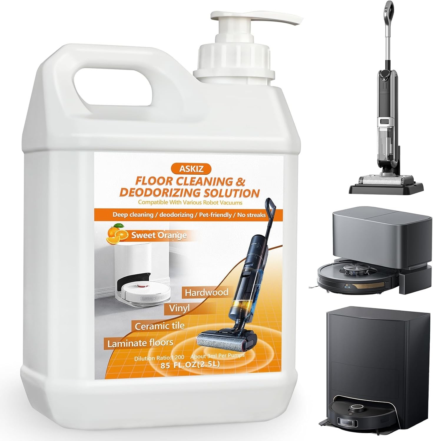 85 FL OZ Floor Cleaning Solution,Floor Cleaner for Mopping with Tineco,Deep C…