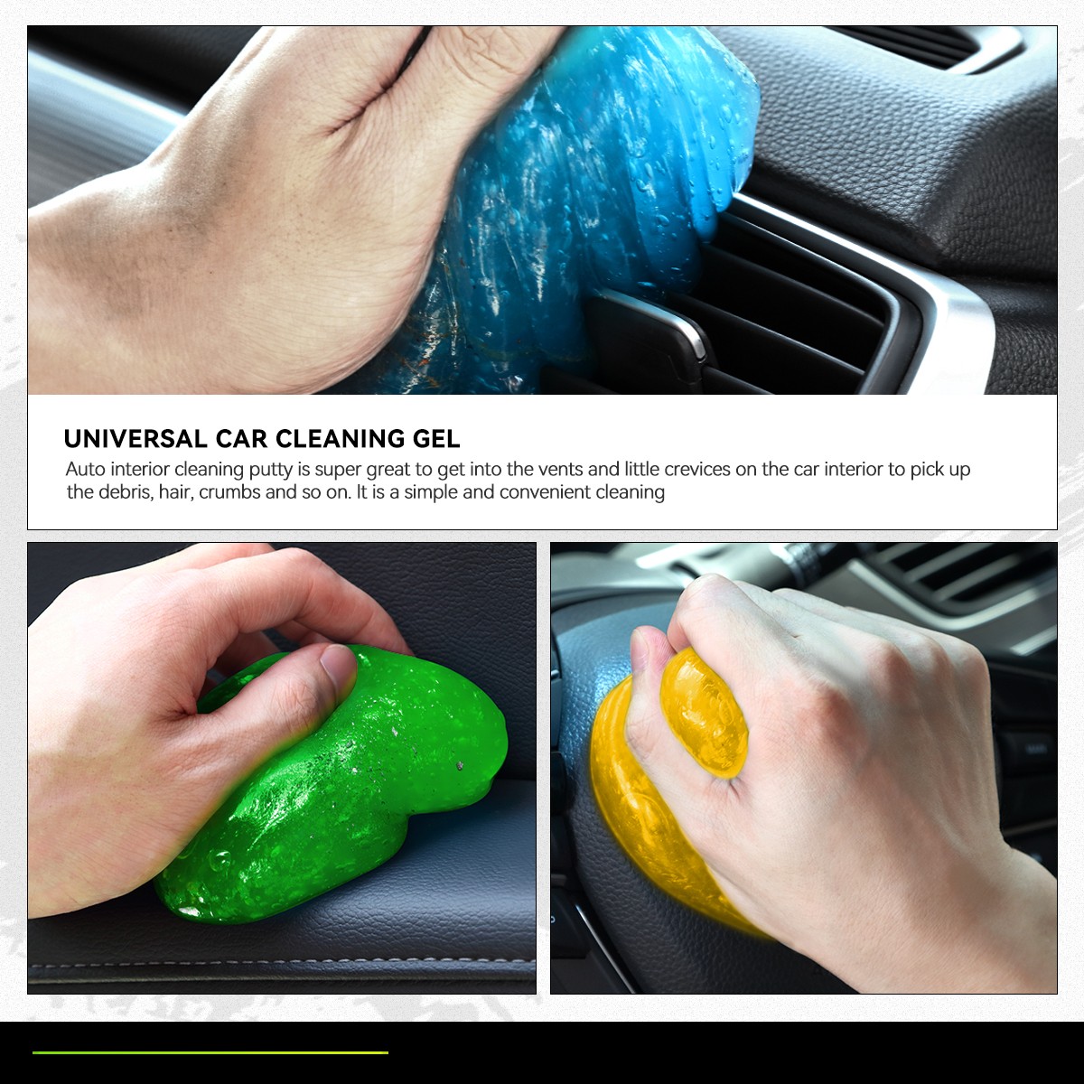DNA Motoring 4 x Universal Dust Sticky Cleaning Gel Jelly Blue+Red+Green+Yellow
