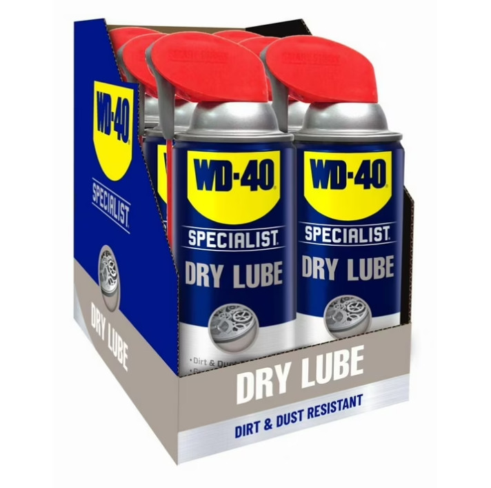 6 PACK WD-40 Specialist Dry Lube Long-Lasting Lubricant Smart Straw Spray, 10 oz