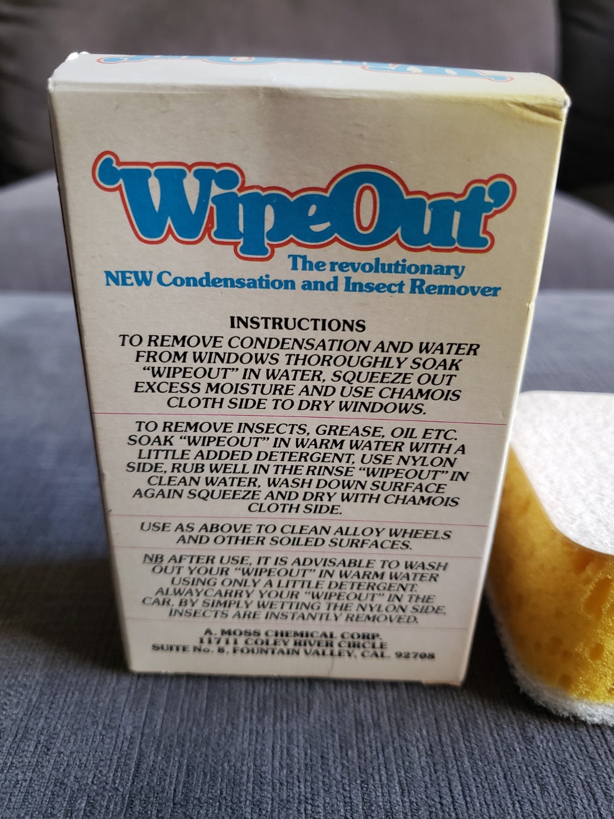 Vintage WIPEOUT Condensation And Insect Remover Sponge – Astonish – BRAND NEW!!