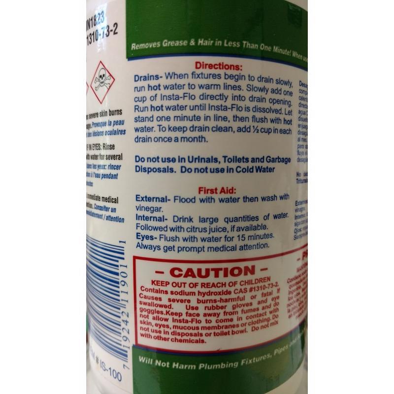 Insta-Flo Crystals Drain Cleaner 1 lb