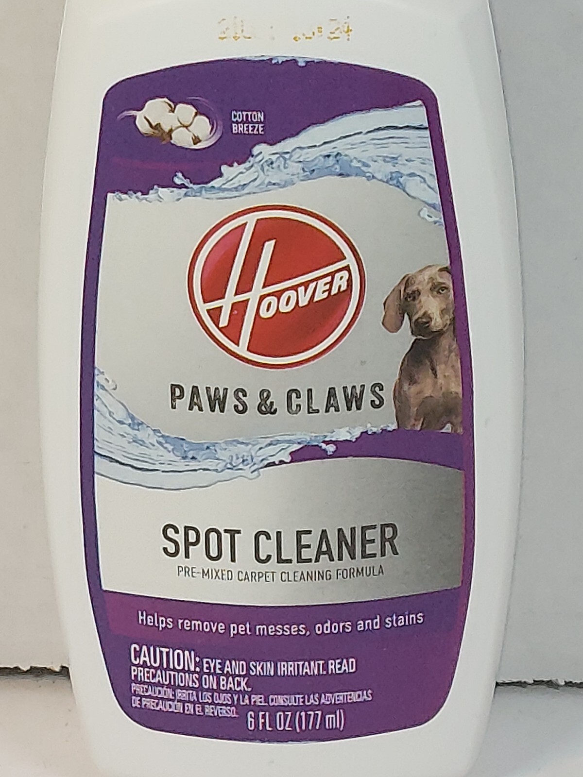 Hoover Paws & Claws Spot Clean Carpet Cleaning Formula Premix 6oz Cotton Breeze