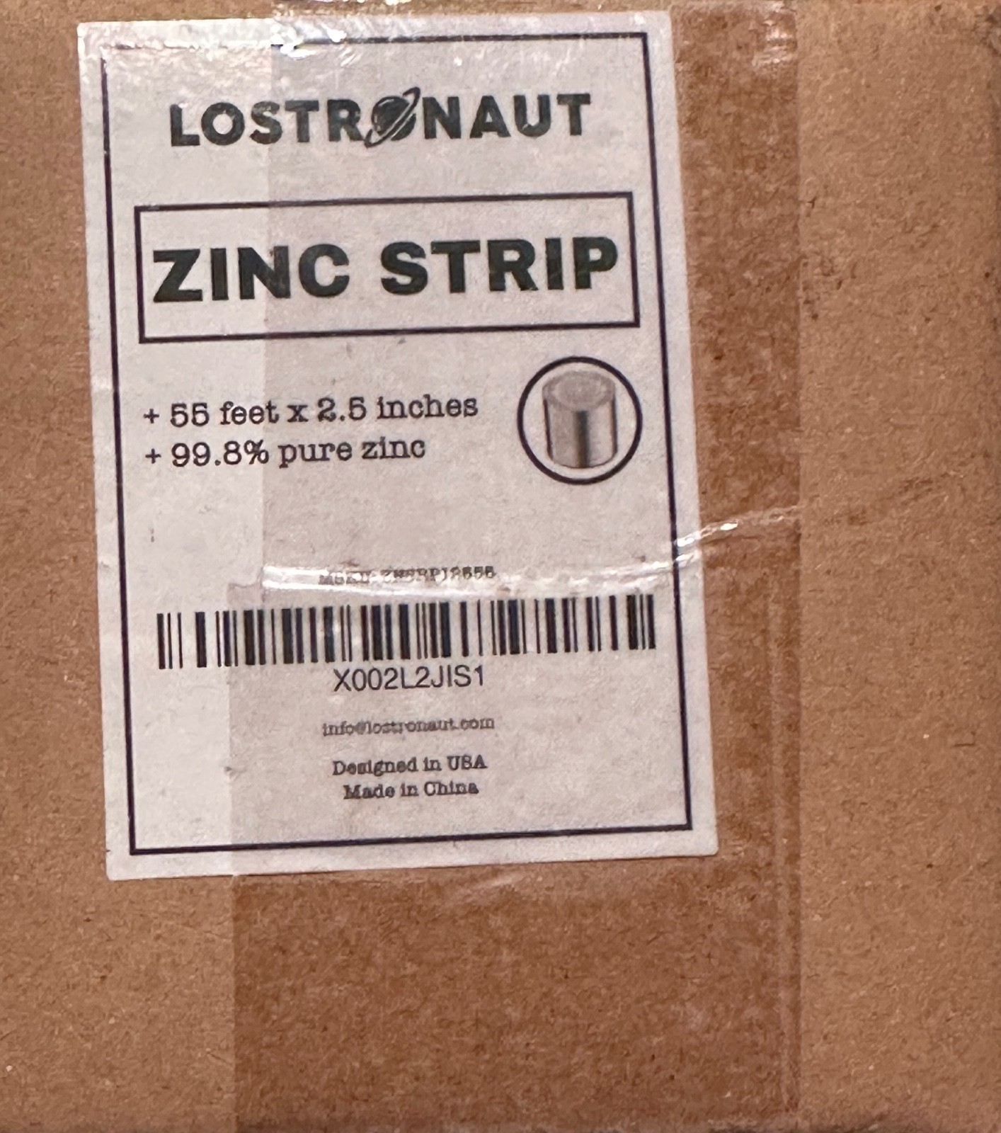 Lostronaut 55 ft Zinc Metal Strip for Roofing & Garden – 2.5 in Wide