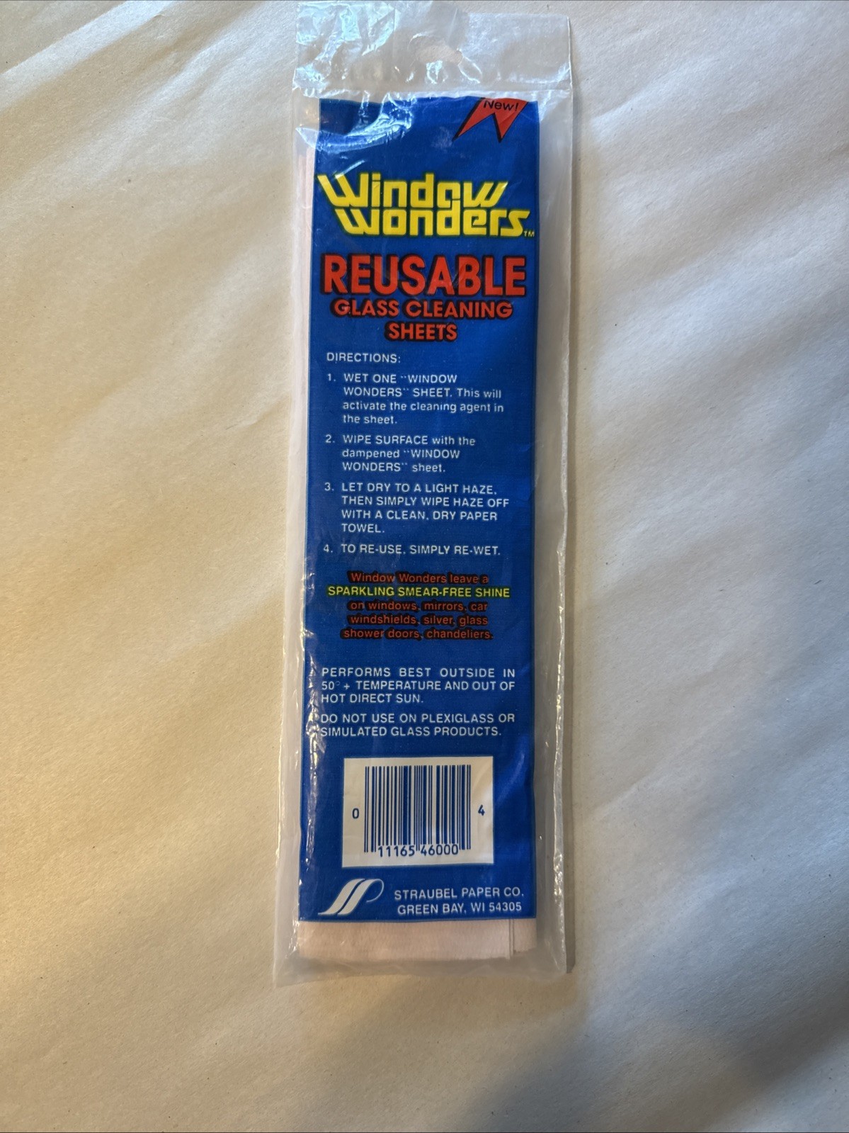 Window Wonders Reusable Glass Cleaner Sheets Strained Paper Co Phar-Mor