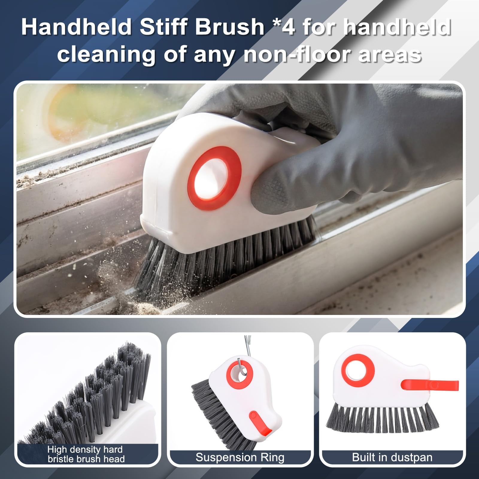23 Pcs Window Track Cleaner Tools Set, Window Groove Cleaning Brush Kit for S…