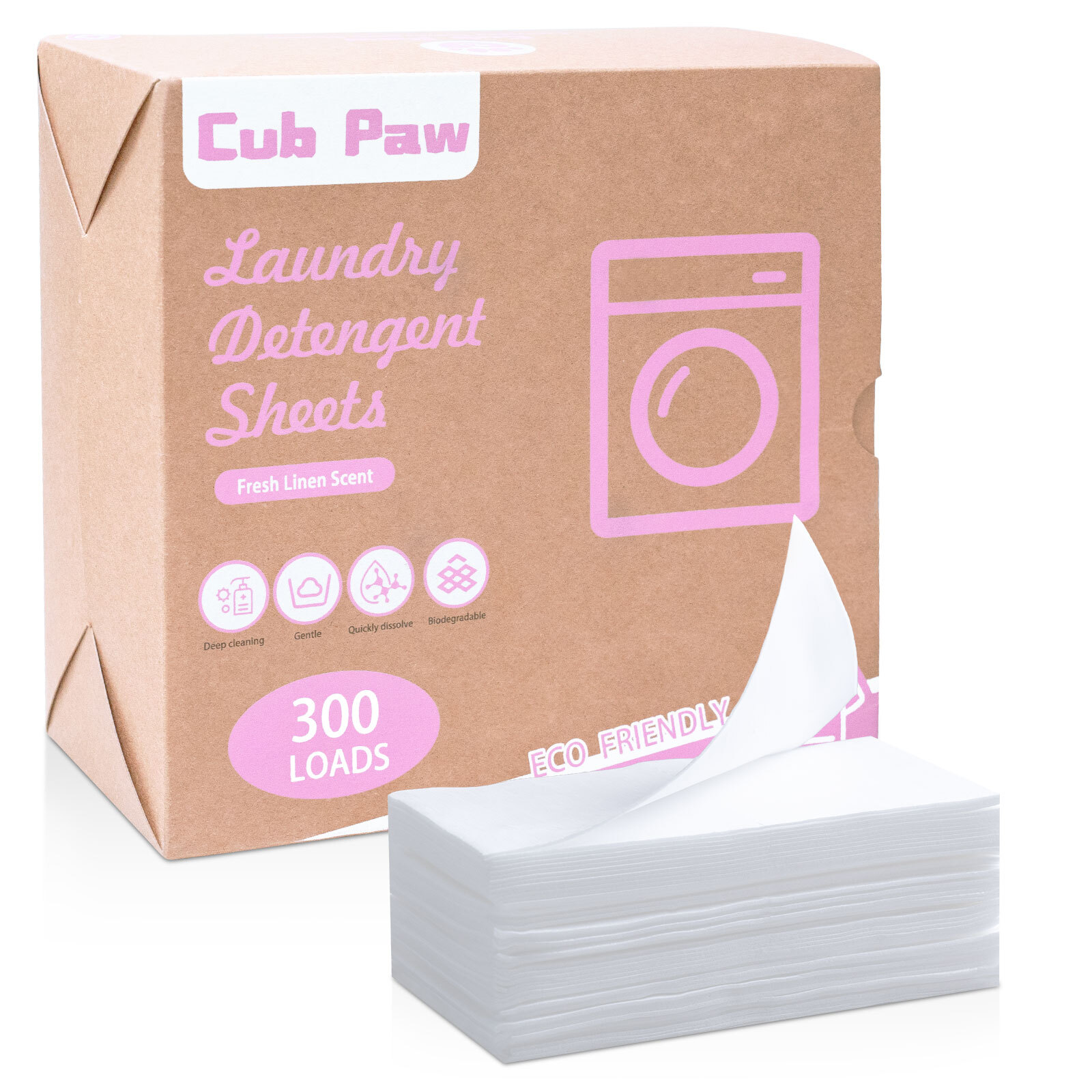 NEW Laundry Detergent Sheets 300 Loads Washing Detergent Sheets Frensh Linen
