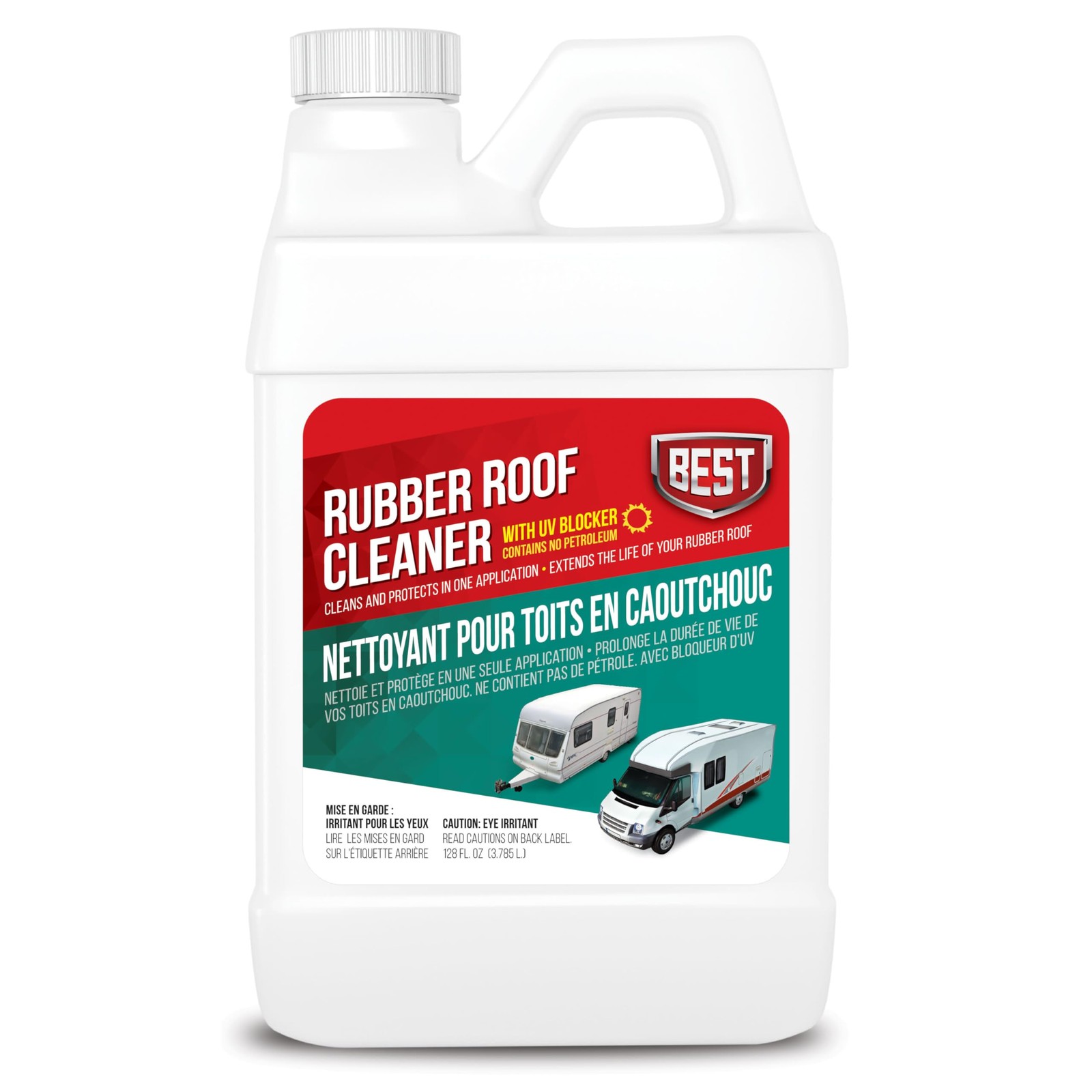 128 Fl Oz Rubber Roof Cleaner and Protector Professional Strength UV Blocker
