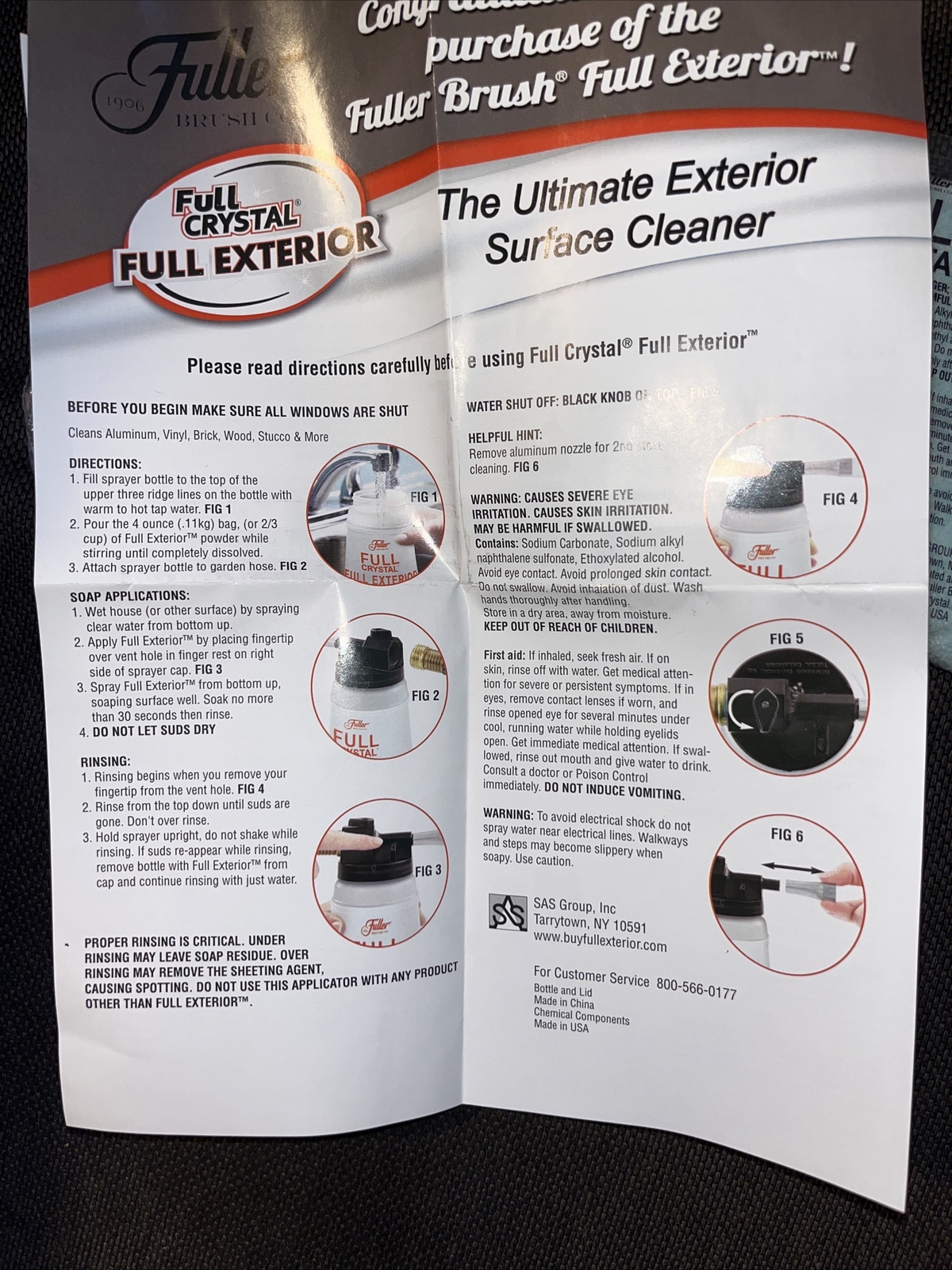 NEW Fuller Brush Full Exterior Cleaner Open Box + Full EXT + Full Crystal no box
