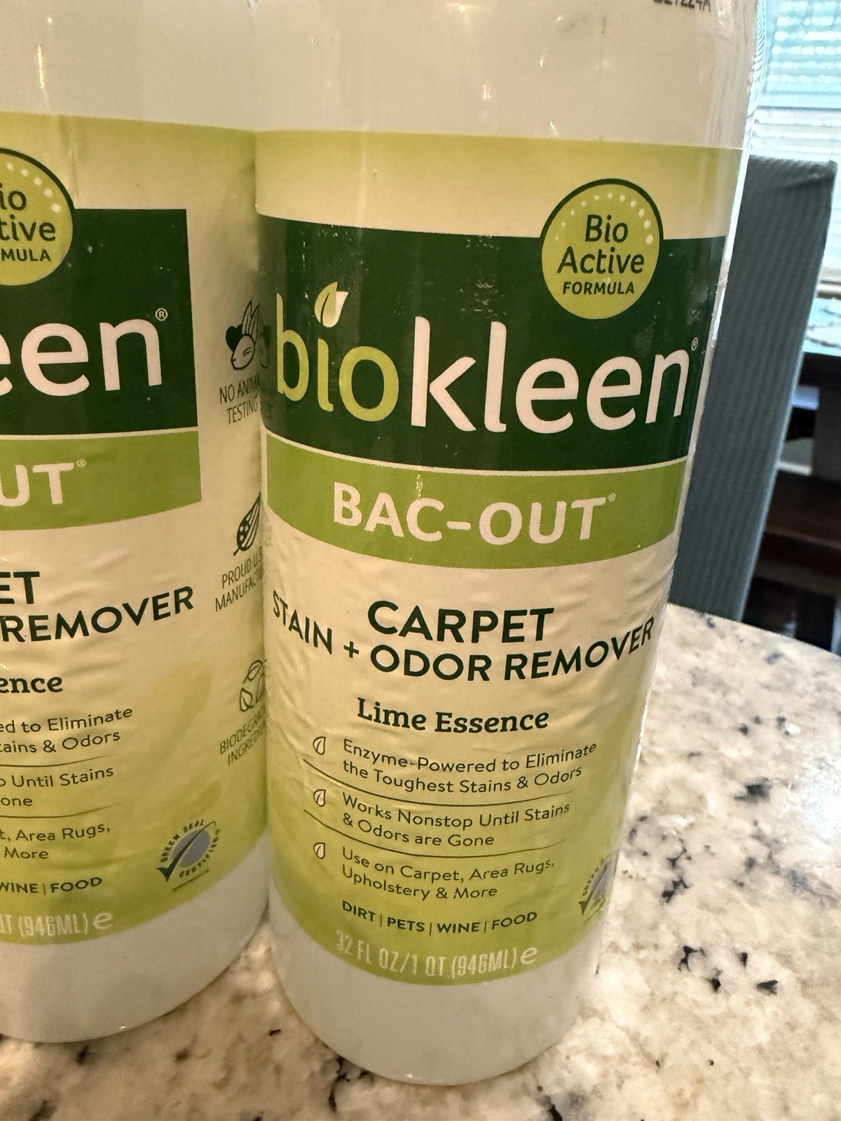 3x Biokleen Bac Out Carpet Stain & Odor Remover – Lime Essence 32 oz