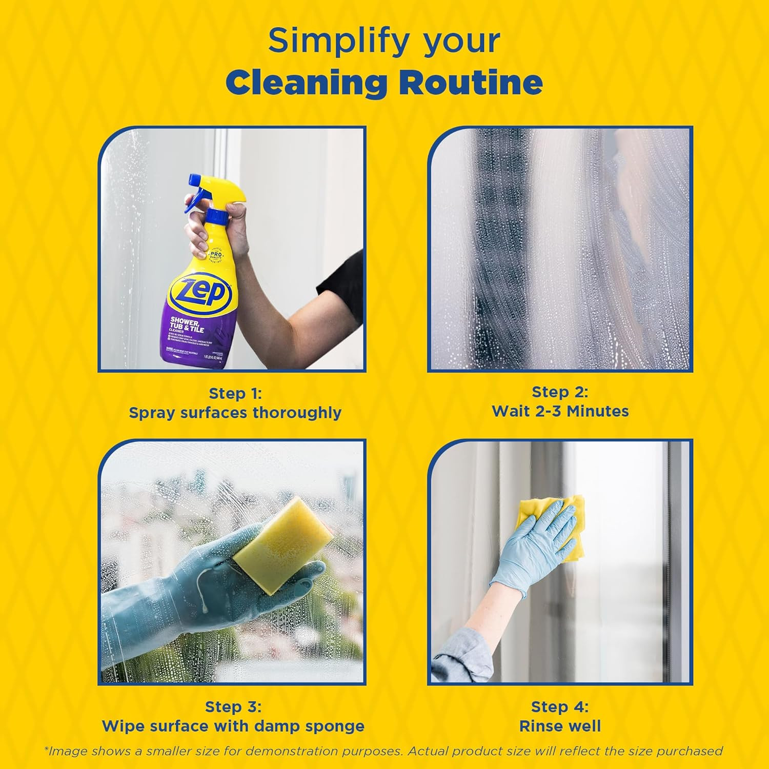 Shower Tub and Tile Cleaner 1 Gallon ZUSTT128 (Case of 2) – No Scrub Pro Formula