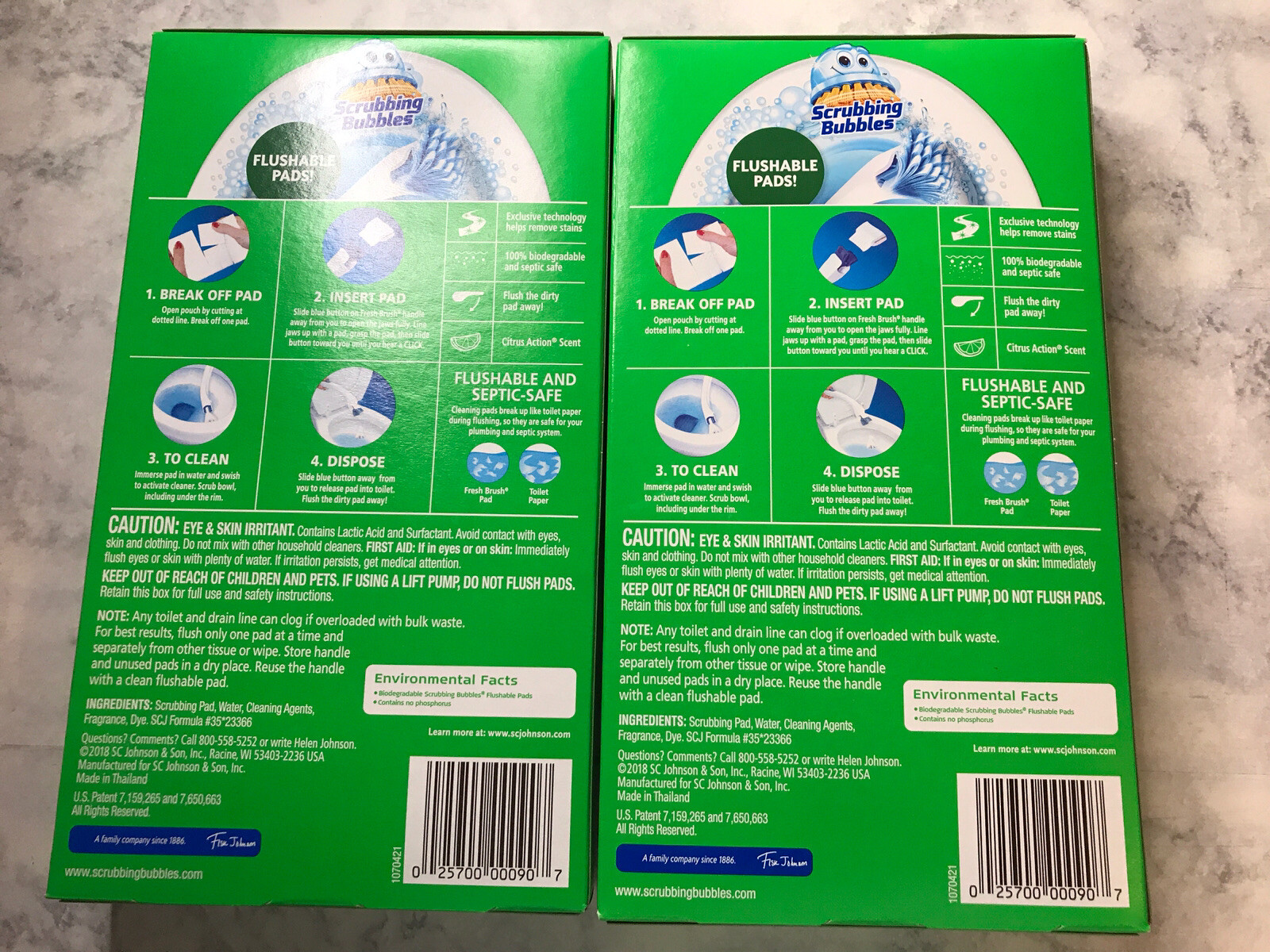 Scrubbing Bubbles Toilet Cleaning Flushable 10 Refills Pads each Citrus 2 Packs