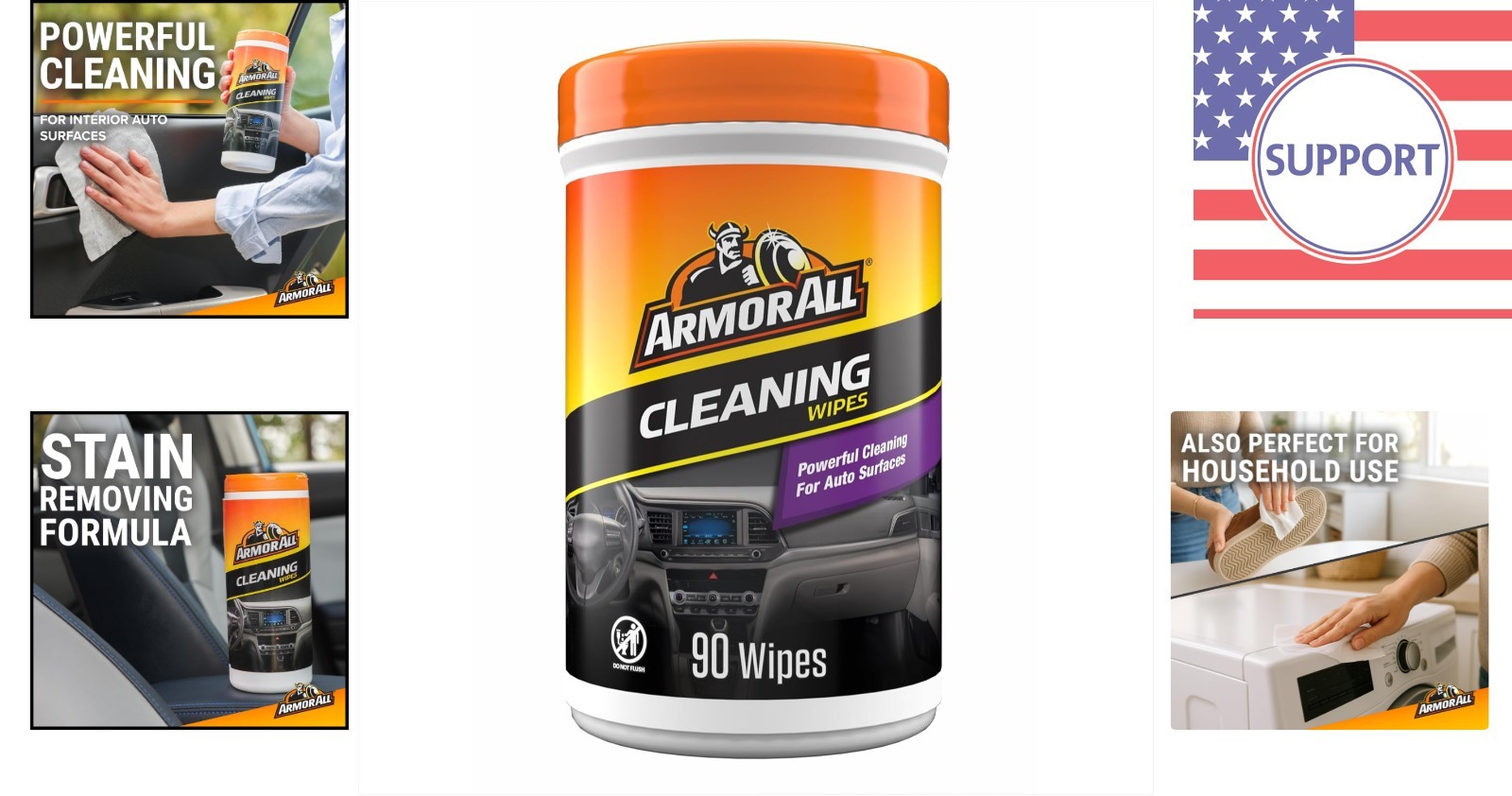 90 Unscented Car Cleaning Wipes – Ideal for Interior & Exterior Surfaces
