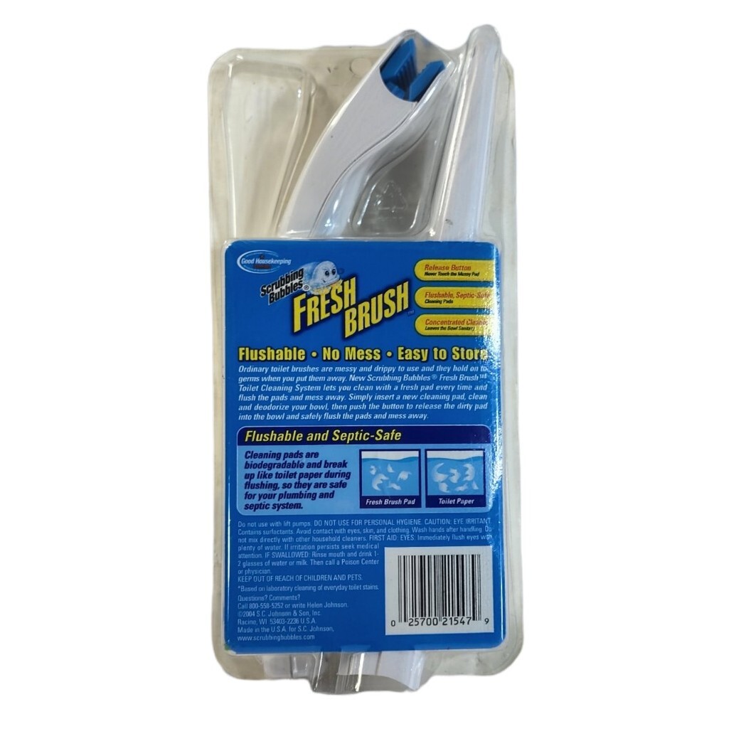 Scrubbing Bubbles Fresh Brush Starter Kit Toilet Discontinued Flushable Pads