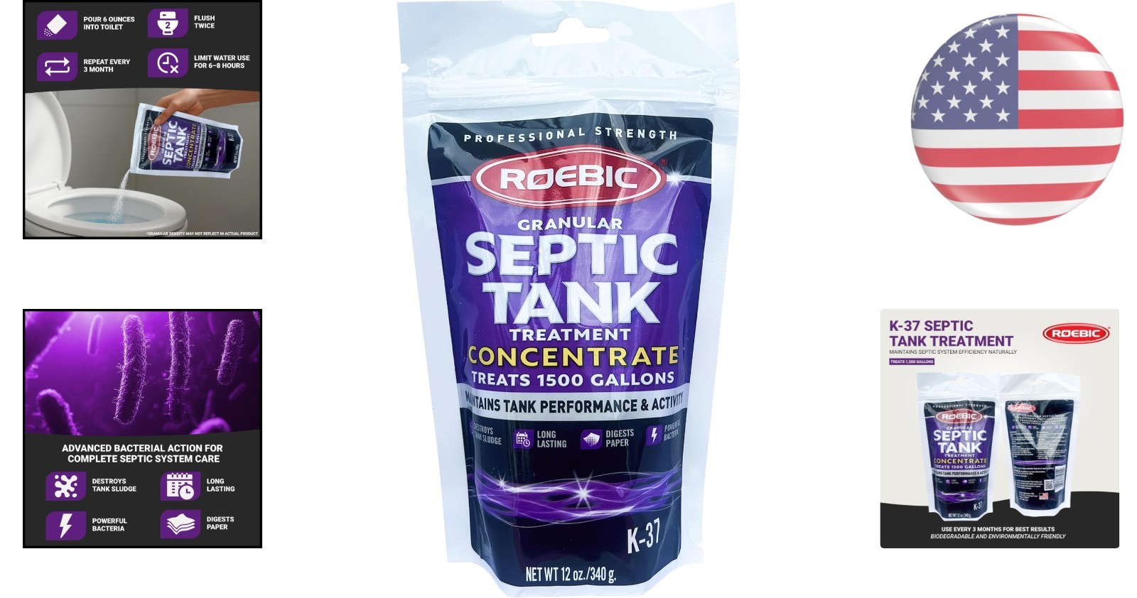 Biodegradable Granular Septic Tank Solution – 12 oz for Effective Odor Control