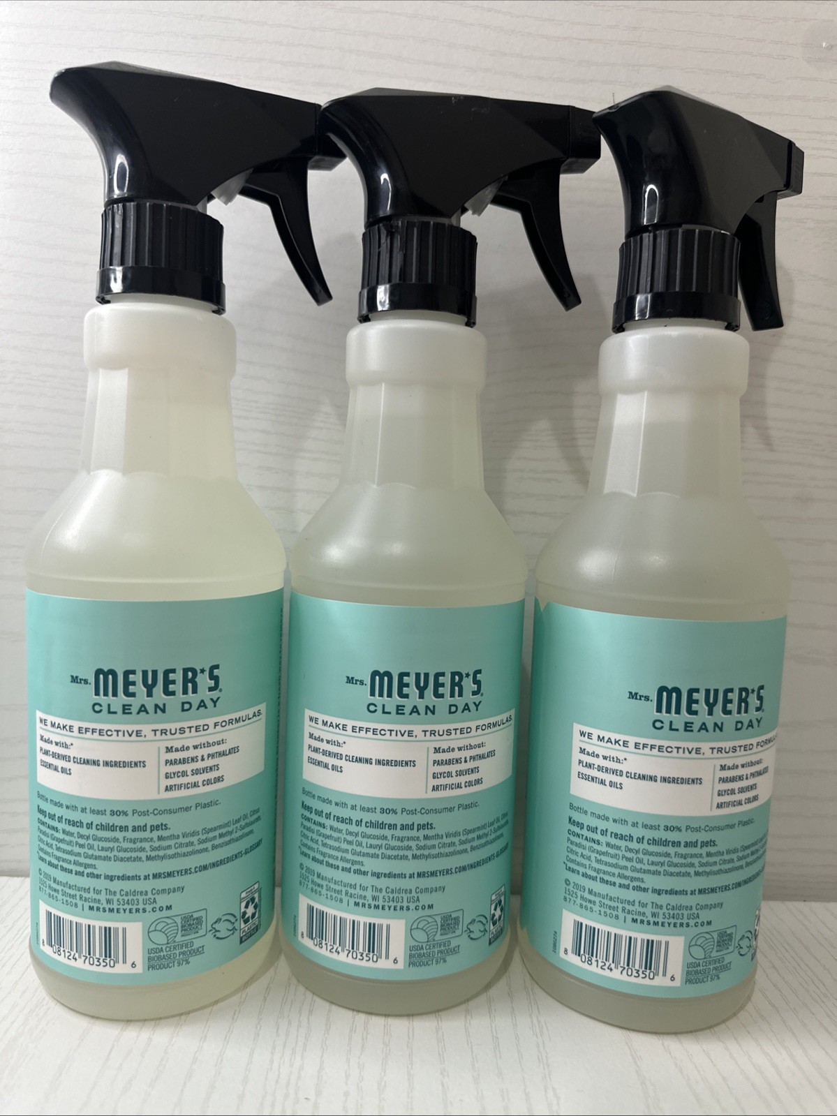 Mrs Meyers Multi-Surface Every Day Spray Cleaner Mint Scent – 16 Oz ea Lot Of 3