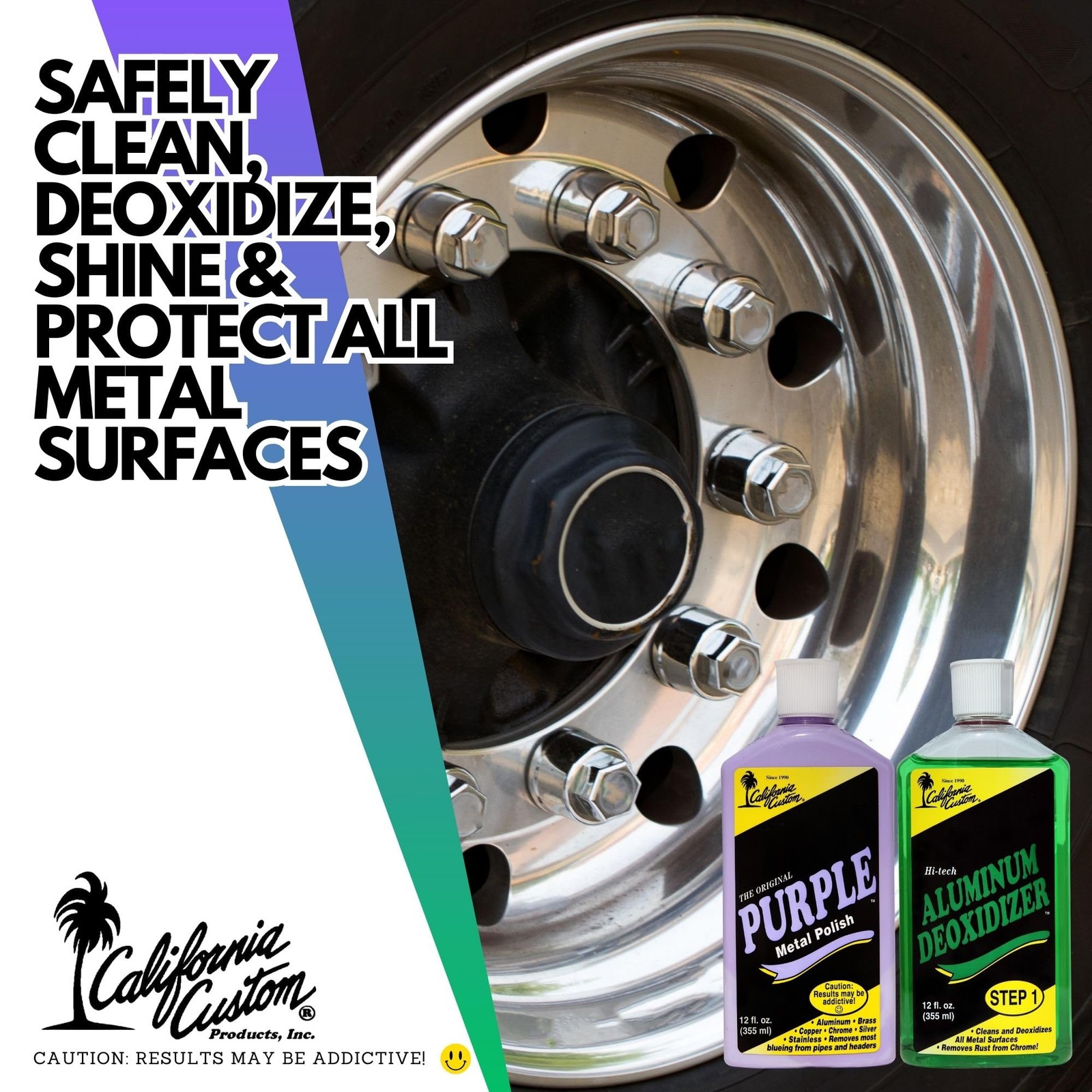 Metal Polish & Aluminum Deoxidizer Kit, No Silicone – Cleans & Shines All Metals