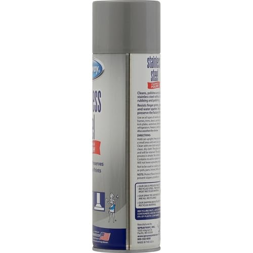 Sprayway Stainless Steel Cleaner 15 Ounces Water Based Streak Free Formula