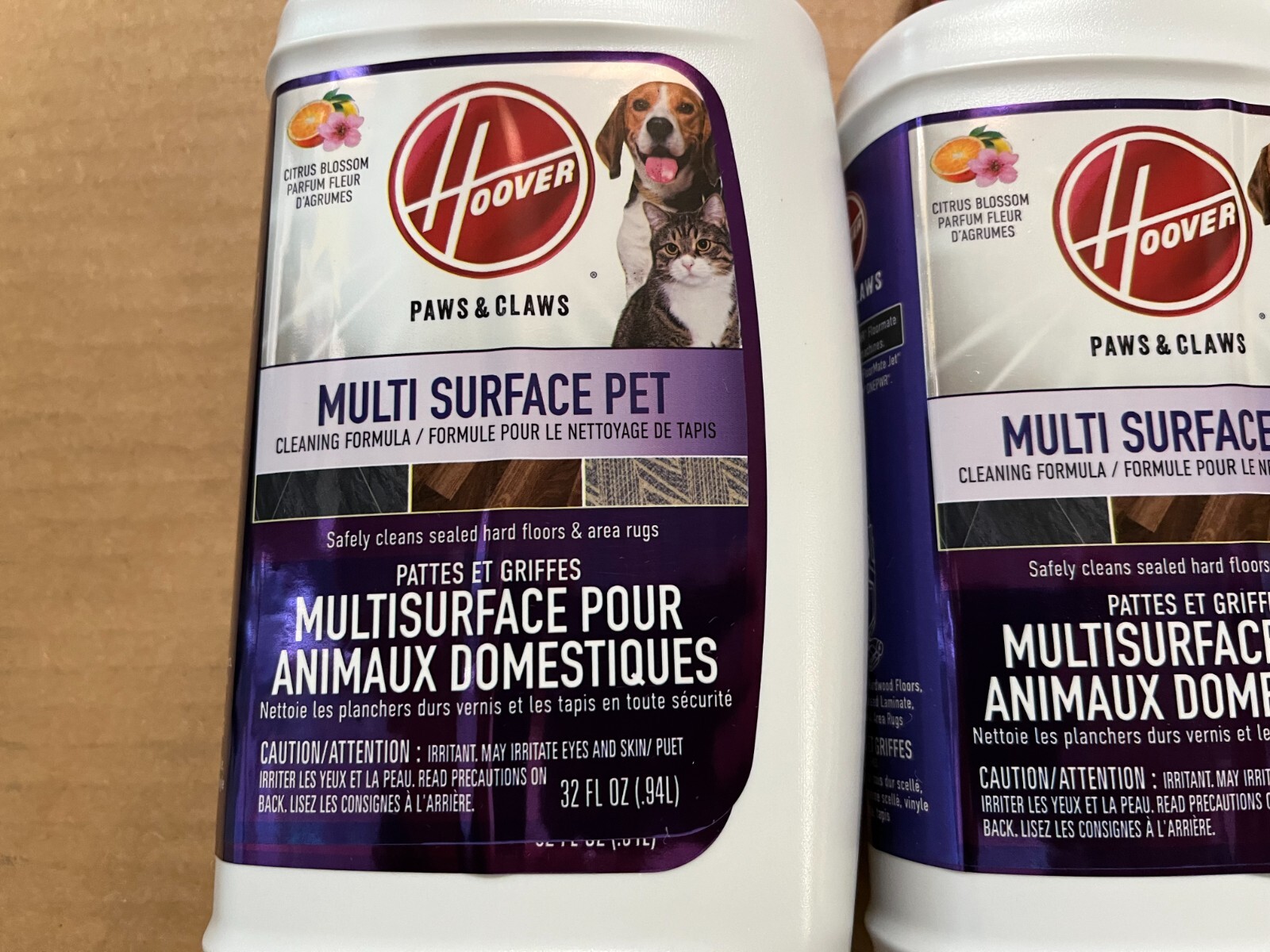 1 BOX 4X 32 FL-OZ Hoover Paws & Claws Multi Surface Floor Cleaner Pet Cleaning